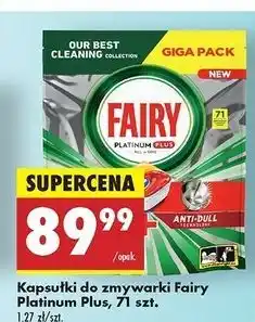 Biedronka Tabletki do zmywarki lemon Fairy Platinum Plus oferta
