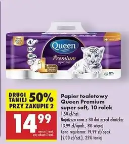 Biedronka Papier toaletowy super soft Queen Premium oferta