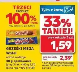 Kaufland Wafelek kakaowy w czekoladzie deserowej Grześki mega oferta