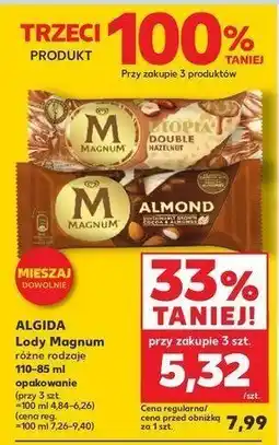Kaufland Lód almond Algida magnum oferta