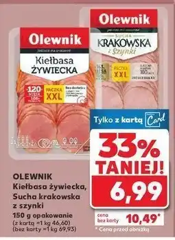 Kaufland Kiełbasa krakowska sucha z szynki Olewnik oferta