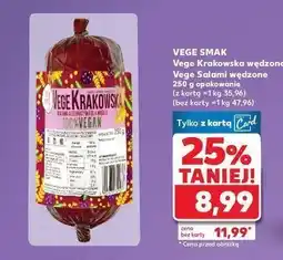 Kaufland Vege salami wędzone Vege smak oferta