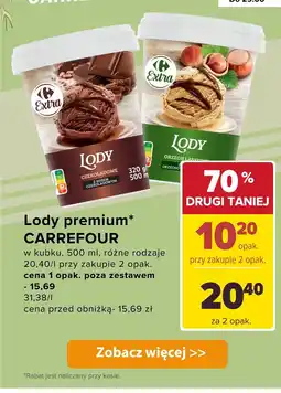 Carrefour Lody premium Carrefour orzechowe oferta