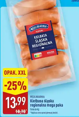 ALDI Kiełbasa śląska regionalna mega paka Wędliniarnia oferta