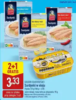 ALDI Sardynki Golden Seafood/Safi w oleju bez skóry i ości oferta