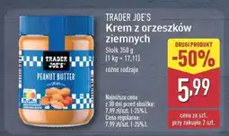 ALDI Masło orzechowe creamy Trader joe's oferta