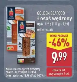 ALDI Łosoś wędzony naturalny Golden seafood oferta