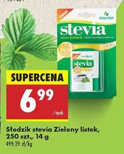 Biedronka Słodzik stevia 250 szt. Zielony listek oferta