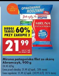 Biedronka Miruna patagońska - filety ze skórą Abramczyk oferta