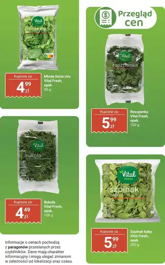 Biedronka Szpinak baby Vital Fresh oferta