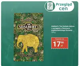 Biedronka Herbata zielona Sir Adalbert's Tea z wyciągiem z flaszowca miękkociernistego liściasta oferta