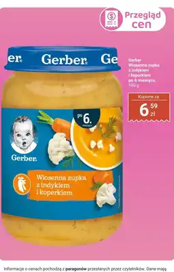 Biedronka Zupka Gerber Wiosenna z indykiem i koperkiem po 6 miesiącu oferta