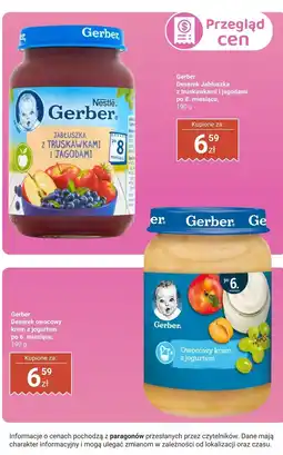 Biedronka Deserek Gerber Jabłuszka z truskawkami i jagodami po 8. miesiącu oferta