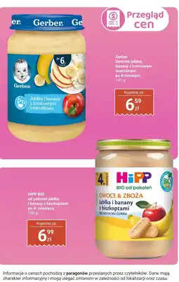Biedronka Deserek jabłka, banany z kremowym twarożkiem po 6. miesiącu Gerber oferta
