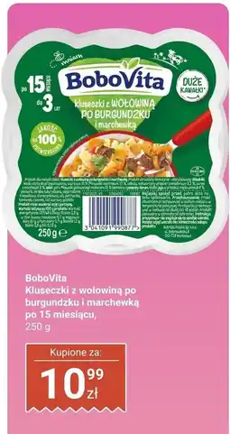 Biedronka Danie gotowe BoboVita kluseczki z wołowiną po burgundzku i marchewką po 15 miesiącu oferta