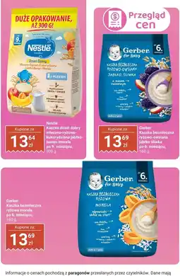 Biedronka Kaszka Gerber bezmleczna ryżowa morela po 6. miesiącu oferta