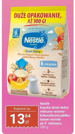 Biedronka Kaszka Nestlé Dzień Dobry mleczno-ryżowo-kukurydziana jabłko-banan-morela po 9. miesiącu oferta