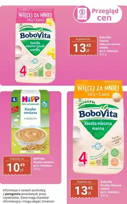 Biedronka Kaszka mleczno-ryżowa wanilia BoboVita oferta