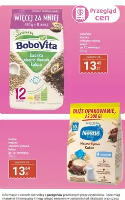 Biedronka Kaszka mleczno-zbożowa kakao BoboVita oferta