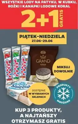 Netto Lody na patyku, w kubku, rożki i kanapki lodowe Koral oferta