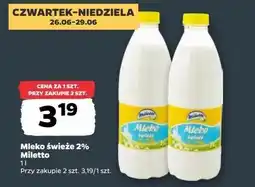 Netto Mleko 2 % Miletto oferta