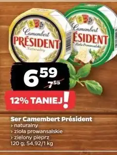 Netto Ser camembert z zielonym pieprzem President oferta