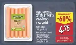 ALDI Parówki z szynki Wędliniarnia Czysta Etykieta oferta