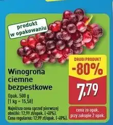 ALDI Winogrona ciemne bezpestkowe oferta