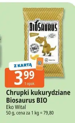 E.Leclerc Chrupki kukurydziane Biosaurus BIO Eko Vital oferta