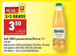 Biedronka Sok 100% pomarańcza Riviva, 1 l oferta