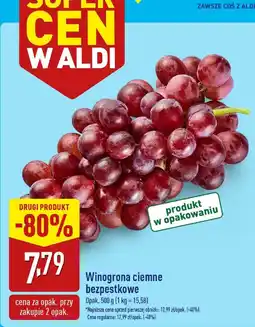 ALDI Winogrona ciemne bezpestkowe Aldi oferta