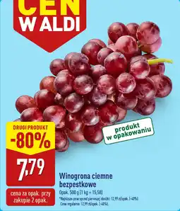 ALDI Winogrona ciemne bezpestkowe oferta