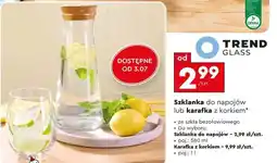 Biedronka Szklanka do napojów lub karafka z korkiem oferta