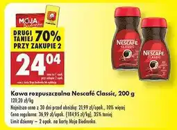 Biedronka Kawa rozpuszczalna Nescafe Classic , 200 g oferta