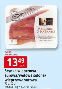 E.Leclerc Szynka wieprzowa surowa/wołowa surowa/wieprzowa surowa North Coast oferta