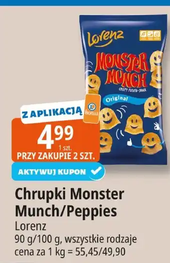 E.Leclerc Chrupki Monster Munch/Peppies Lorenz oferta