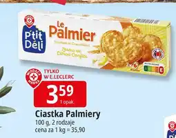 E.Leclerc Ciastka palmiers Wiodąca Marka P'tit Deli oferta