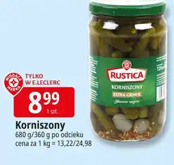 E.Leclerc Korniszony w zalewie octowej Wiodąca Marka Rustica oferta
