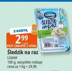 E.Leclerc Śledzik na raz z cebulką Lisner Na Raz oferta