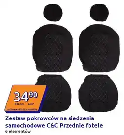 Action Zestaw pokrowców na siedzenia samochodowe C&C Przednie fotele oferta