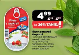 Netto Filety z makreli Vespucci w kremie pomidorowym/w oleju roślinnym oferta