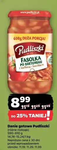Netto Danie gotowe Pudliszki różne rodzaje oferta