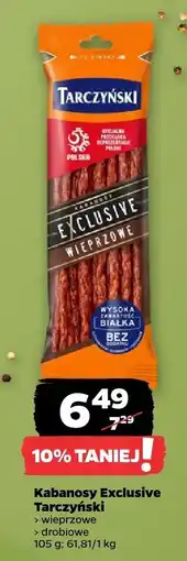 Netto Kabanosy Exclusive Tarczyński wieprzowe/drobiowe oferta