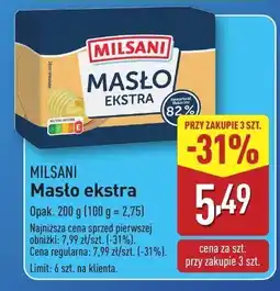 ALDI Masło ekstra Milsani oferta