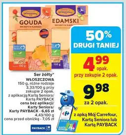 Carrefour Market Ser żółty Włoszczowa Gouda, Edamski oferta