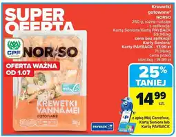 Carrefour Krewetki gotowane Norso oferta