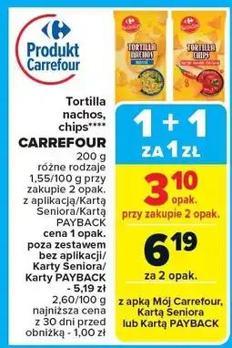 Carrefour Tortilla nachos chips Carrefour oferta