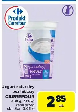 Carrefour Jogurt naturalny bez laktozy Carrefour oferta