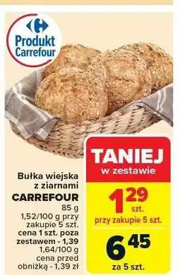 Carrefour Bułka wiejska z ziarnami Carrefour oferta