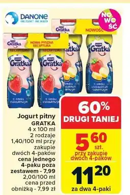 Carrefour Jogurt pitny Gratka Danone oferta